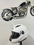 Motor & Motosiklet Beyaz Unicorn Boynuzu Kask Dış Aksesuar