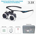 Cerrahi Binoküler Orjinal Loupes Gözlük - 3.5x Büyütme Cerrahi Büyüteç