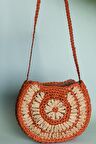 Kadın Papatya El Yapımı Hasır Çanta