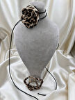 LEOPAR CHOKER VE KARE KÜP KOMBİN 