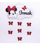 Kişiye Özel Bebek Kapı Süsü Minnie Mouse 3D Kırmızı