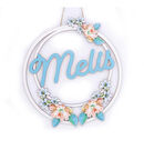 Meşgalem Çiçek ve El Yazısı Temalı Kişiye Özel Kapı Süsü