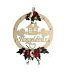 Dekoratif Kapı Süsü 29 Cm Mdf Şakayık Çiçekli Pra-1189315-5592