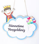 Meşgalem Balon ve Bulut - Sünnet Çocuğu Temalı Kişiye Özel Kapı Süsü