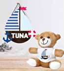 Kişiye Özel Bebek Kapı Süsü (Peluş Ayıcık Hediyeli) – Baby Shower / Hastane Odası