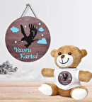 Kişiye Özel Bebek Kapı Süsü (Peluş Ayıcık Hediyeli) – Baby Shower / Hastane Odası