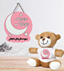 Kişiye Özel Bebek Kapı Süsü (Peluş Ayıcık Hediyeli) – Baby Shower / Hastane Odası