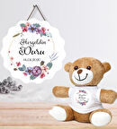 Kişiye Özel Bebek Kapı Süsü (Peluş Ayıcık Hediyeli) – Baby Shower / Hastane Odası