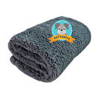 Beylini Kedi Köpek Battaniyesi Premium Peluş Evcil Hayvan Uyku Battaniyesi Yıkanabilir Gri