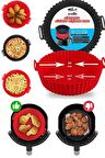 Airfryer Silikon Pişirme Kabı - Hava Fritözü Kabı -airfryer Aksesuar - Tüm Airfryer'lara Uyumlu