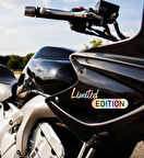  22X5 cm Hologram Renk Limited Edition Yazı Motor Oto Araç Sticker 