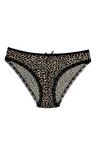 kit iç giyim Yıldız 3793 4'lü Leopar Desenli Pamuklu ve Likralı Kadın Bikini Külot