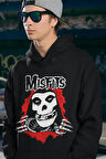 Misfits Baskılı Unisex Oversize Rock Metal Hoodie