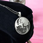 Harfli Kedi Gümüş Kolye