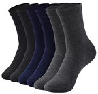 Pamuklu Klasik Erkek Çorabı Sıkmayan Lastik  6'Çift