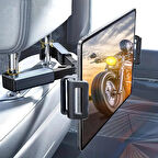 Araç Koltuk Arkası Tablet Tutucu, Telefon Tutucu, Tablet/Telefon Tutucu, 360° İpad 12.9 Mini Air, Ta