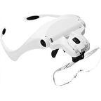 -5 Lens 1.0X-3.5X, 2Led Işıklı Ile Ayarlanabilir Gözlük Büyüteç9892B2