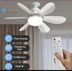  30W Uzaktan Kumandalı Tavan Tipi Fan Ampul – Ayarlanabilir Işık ve Serinletici Fan