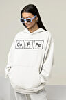 Coffe Yazılı Unisex Oversize Tasarım Hoodie