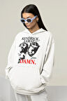 Kendrick Lamar Damn Baskılı Unisex Oversize Rapper Hoodie