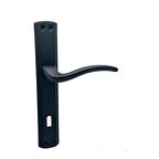 KOLDOOR Trim Mat Siyah Lüx Aynalı Oda Kapı Kolu 2 Takım