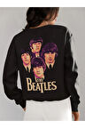 Tasarım The Beatles Baskılı Unisex Oversize Müzik Grubu Sweatshirt
