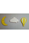 Çocuk Odası Dekoratif Bulut Paraşüt Ay Dede Gece Lambası Ledli Aydınlatma