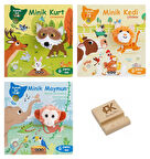 Yapı Kredi Kuklalı Sesli Kitap Minik Kurt Kedi ve Maymun 6 Farklı Ses 3lü Set + Telefon Standı