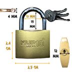 Kupa Asma Kilit Sarı 25 mm. - 3 Anahtarlı