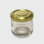 29cc Şeffaf Cam Gold Kapak Kavanoz,mini,bal hediyelik 20 adet 