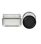 230 cc Siyah Kapak ,Magnolia,Tatlı cam Kavanoz 12 adet