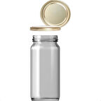 244 cc Gold Kapak Baharatlık,pekmez cam Kavanoz 12 adet