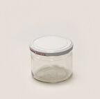 300 cc paşabahçe Beyaz Kapak ,Magnolia cam Kavanoz 10 adet