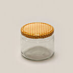 330 cc Petek kapak ,Magnolia,Tatlı cam Kavanoz 12 adet