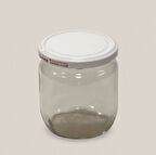 425cc Beyaz Kapak,Domates,turşu,salça yarım cam kavanoz 6 adet