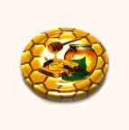 Metal 63 mm Arı-Bal Cam Kavanoz Kapak 10 adet