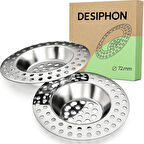 2'li 304 Kalite Paslanmaz Çelik Lavabo Süzgeci | Tıkanıklık Önleyici Gider Filtresi Seti