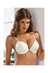 Kadın Mürdüm Destekli Push-up Taşlı Biyeli Micro Sütyen