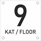 Kişiye Özel Apartman Site Rezidans PVC Kat Levhası 15x15 cm