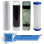 Daire Bina Sayaç Girişi 4 Aşama Su Arıtma Cihazı Yedek Filtre Seti