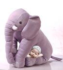 YASTIK HEDİYELİ-Uyku Arkadaşım Peluş Fil - Büyük Yumuşacık(65 cm)- Sevgiliye HEDİYE