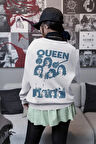 Queen Baskılı Unisex Oversize Müzik Grubu Sweatshirt