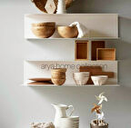 Luna Metal Raf – Duvar Tipi Mutfak Rafı & Kitaplık, El Yapımı, Şık ve Dayanıklı Tasarım Beyaz