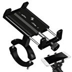 Motosiklet, Bisiklet, Scooter İçin Dayanıklı, Gidon Uyumlu, CNC, Alüminyum, Telefon Tutucu,