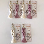 El Örmesi Makrome Anahtarlık Düğün Kına Söz Sünnet Nişan Için Hediyelik -100 ADET