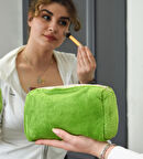 Fermuarlı Peluş Makyaj Çantası (Kısa Tüylü) – Kadınlar İçin En Yeni Makyaj Çantası Modelleri