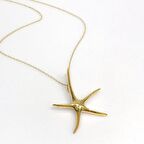 Otantik El İşi Taşsız Deniz Yıldızı Gümüş Kolye