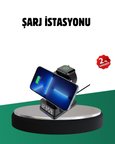 Kablosuz Şarjlı Dijital Masa Saati – 3 Parlaklık Seviyeli LED, Hızlı Şarj, Apple Uyumlu