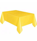 Plastik Naylon Su Geçirmez Parti Piknik Renkli Masa Örtüsü - 120x180 Cm. - Sarı - 1 Adet
