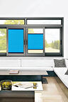 Toz Tutmaz Mavi Plise Perde Antibakteriyel - Cam Balkon & PVC Pencere Plise Perde Modelleri